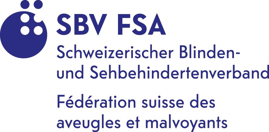 Logo Schweizerischer Blinden- und Sehbehindertenverband SBV Fédération suisse des aveugles et malvoyants FSA