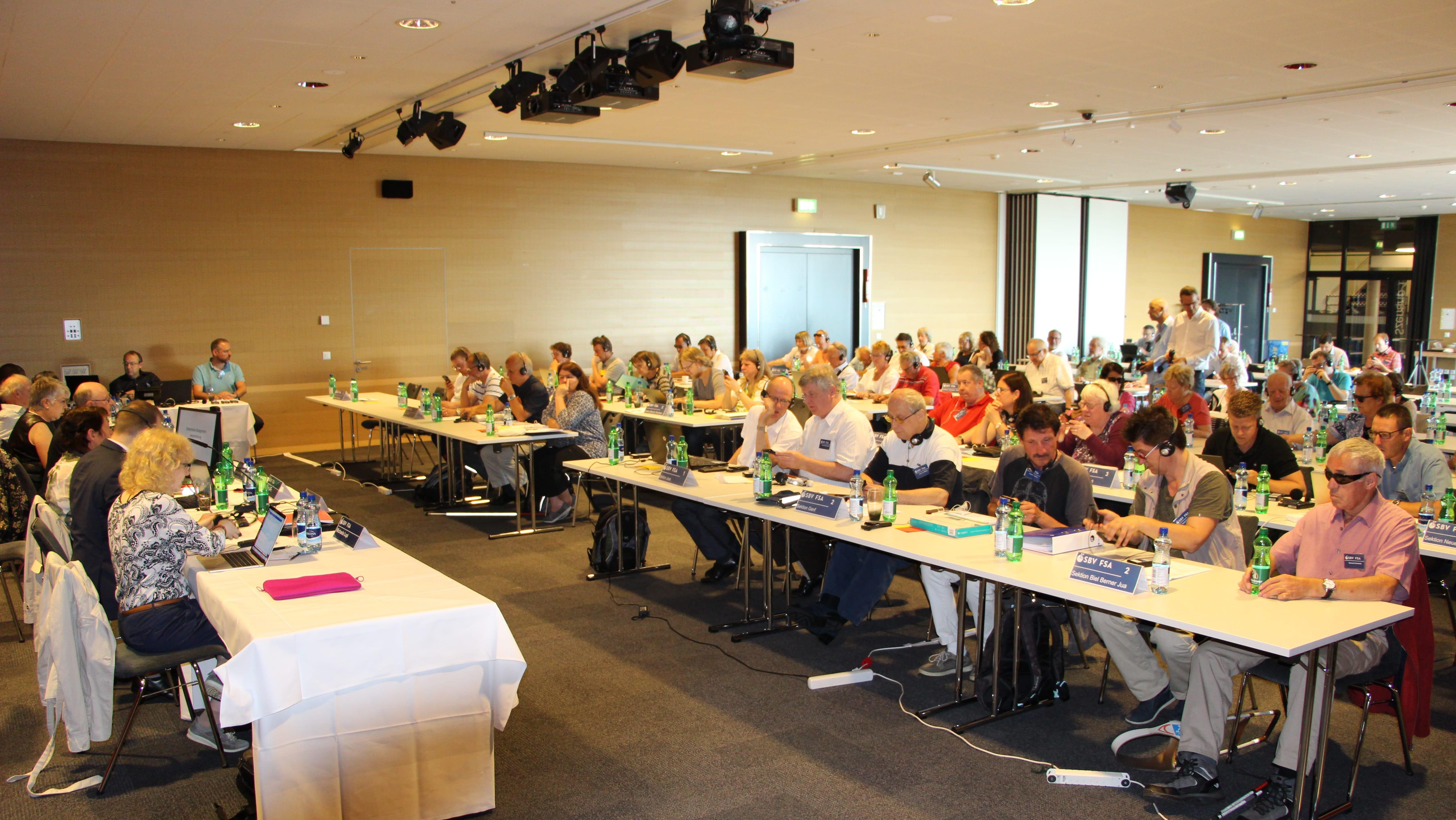Für die SBV-Delegiertenversammlung 2018 tagten der Verbandsvorstand und die versammelten Delegierten im Kursaal Bern.