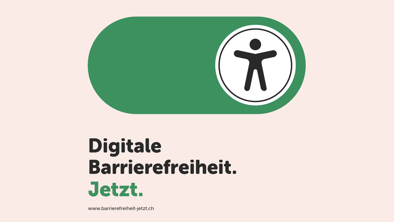 Der Schriftzug der Kampagne: "Digitale Barrierefreiheit. Jetzt."