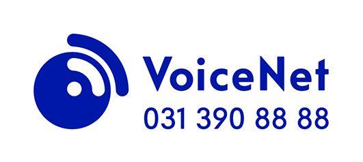 Voice Net Logo mit Telefonnummer 031 390 88 88